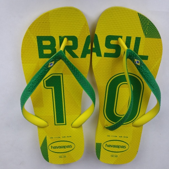 havaianas yellow green